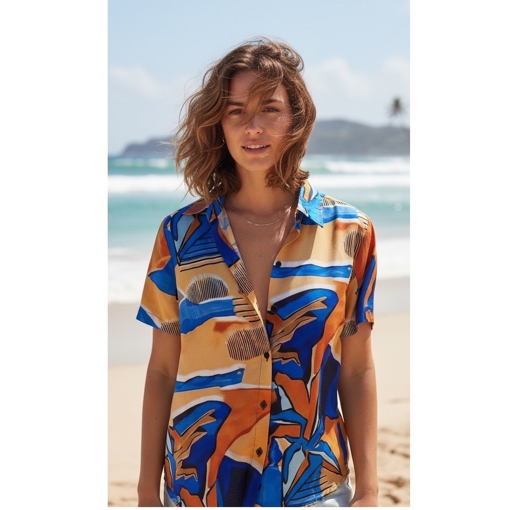 Retro Mundefeis Top Women S Artistic Abstract Geometric